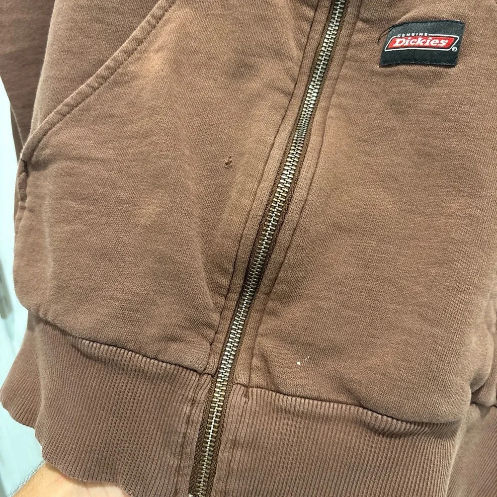 Vintage Dickies Thermal Lined Custom‎ Art Full Zip Hoodie Large